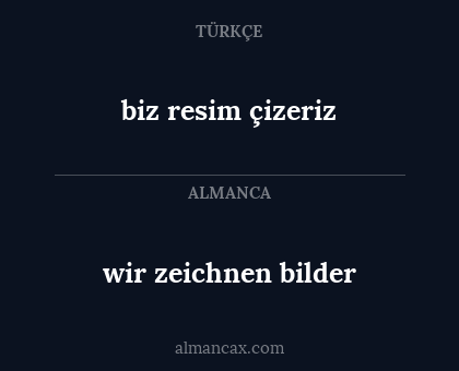 biz resim çizeriz - wir zeichnen bilder