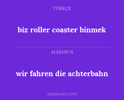 wir fahren die achterbahn - biz roller coaster binmek