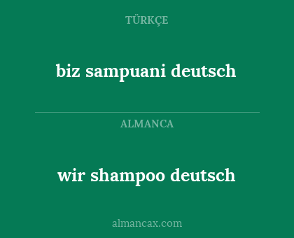 wir shampoo deutsch - biz sampuani deutsch