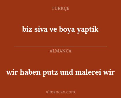 biz siva ve boya yaptik - wir haben putz und malerei wir