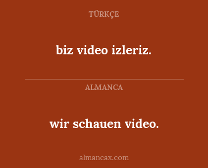 wir schauen video. - biz video izleriz.