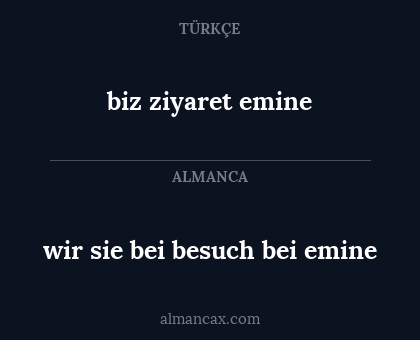 wir sie bei besuch bei emine - biz ziyaret emine