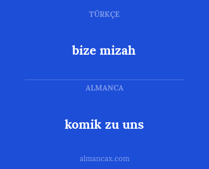 bize mizah - komik zu uns