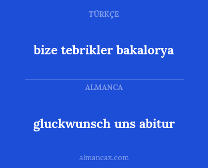 bize tebrikler bakalorya - gluckwunsch uns abitur