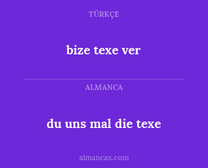 du uns mal die texe - bize texe ver