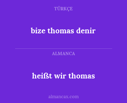 bize thomas denir - heißt wir thomas