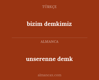 unserenne demk - bizim demkimiz