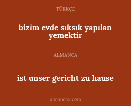 bizim evde sıksık yapılan yemektir - ist unser gericht zu hause