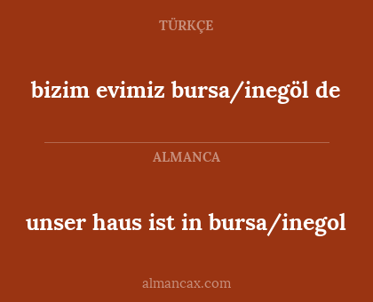 unser haus ist in bursa/inegol - bizim evimiz bursa/inegöl de