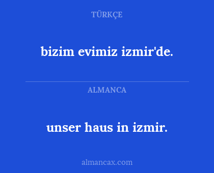 unser haus in izmir. - bizim evimiz izmir'de.