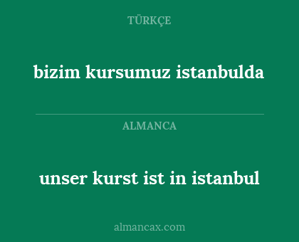 bizim kursumuz istanbulda - unser kurst ist in istanbul