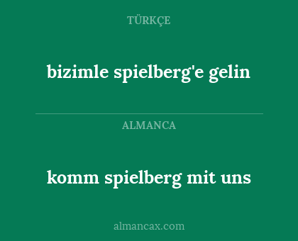 bizimle spielberg'e gelin - komm spielberg mit uns