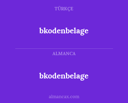 bkodenbelage - bkodenbelage