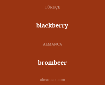 blackberry - brombeer