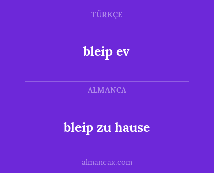 bleip ev - bleip zu hause