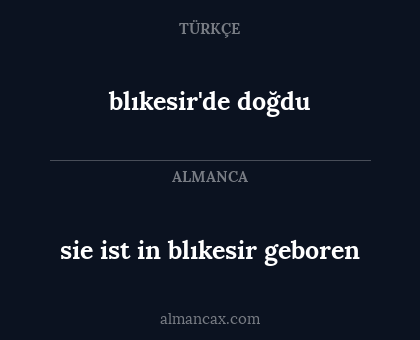blıkesir'de doğdu - sie ist in blıkesir geboren