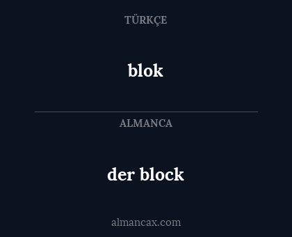 blok - der block