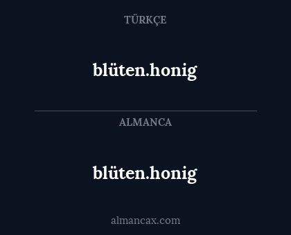 blüten.honig - blüten.honig
