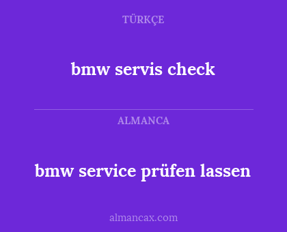 bmw service prüfen lassen - bmw servis check