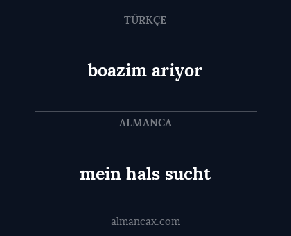 boazim ariyor - mein hals sucht