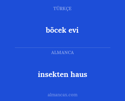 böcek evi - insekten haus