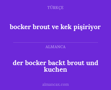 der bocker backt brout und kuchen - bocker brout ve kek pişiriyor