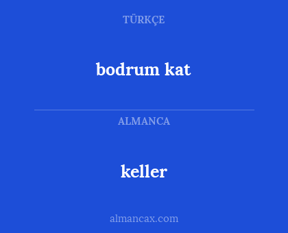 keller - bodrum kat
