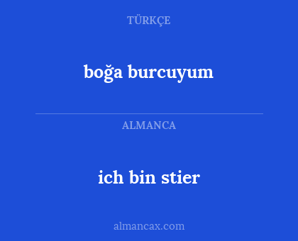 boğa burcuyum - ich bin stier