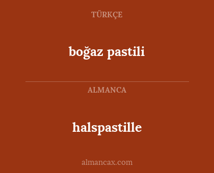 halspastille - boğaz pastili