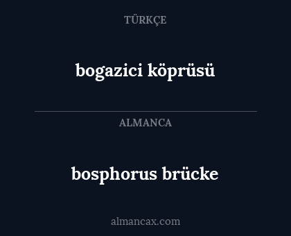 bogazici köprüsü - bosphorus brücke