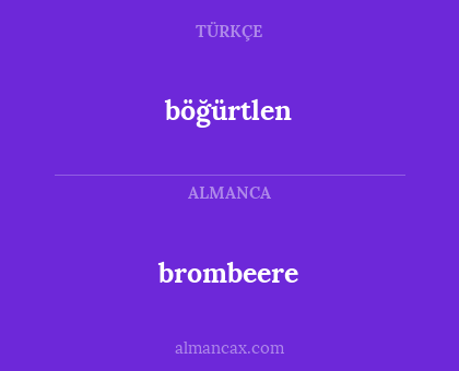 brombeere - böğürtlen
