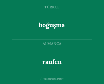 boğuşma - raufen