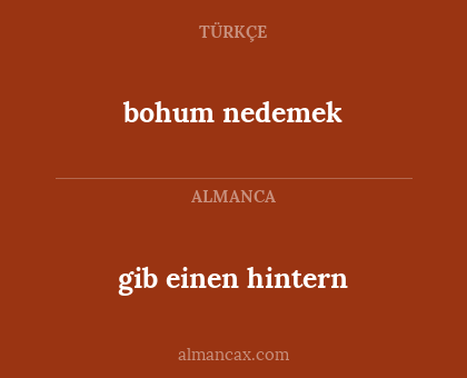 bohum nedemek - gib einen hintern