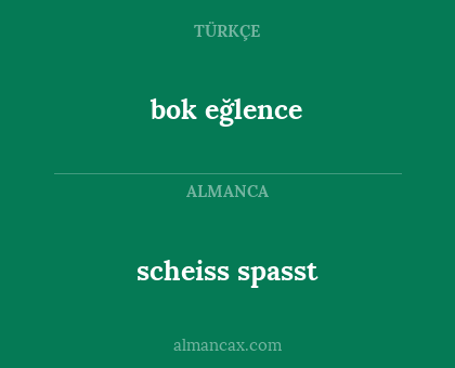 scheiss spasst - bok eğlence
