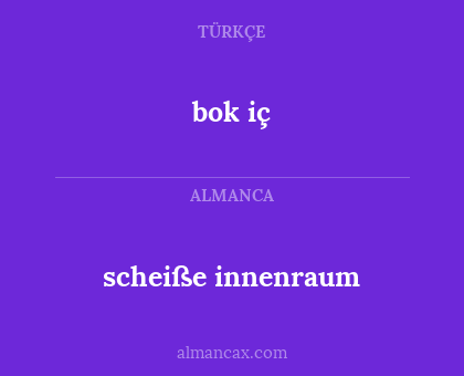 bok iç - scheiße innenraum