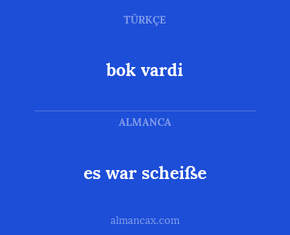 bok vardi - es war scheiße