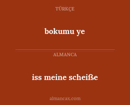 bokumu ye - iss meine scheiße