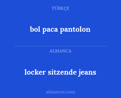 bol paca pantolon - locker sitzende jeans