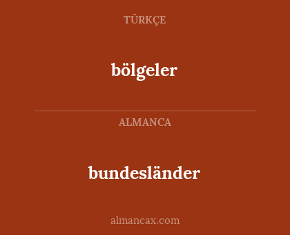 bölgeler - bundesländer