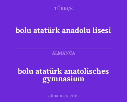 bolu atatürk anatolisches gymnasium - bolu atatürk anadolu lisesi