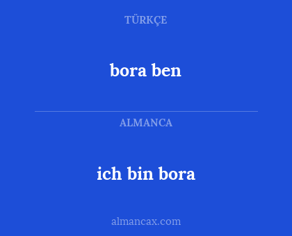 bora ben - ich bin bora