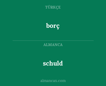 schuld - borç
