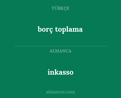 inkasso - borç toplama