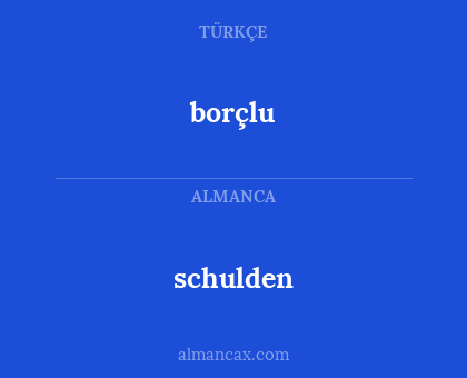 borçlu - schulden