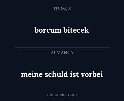 borcum bitecek - meine schuld ist vorbei