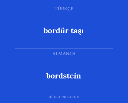bordür taşı - bordstein