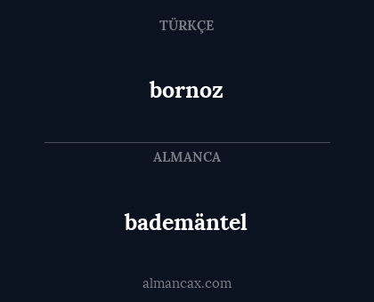 bademäntel - bornoz