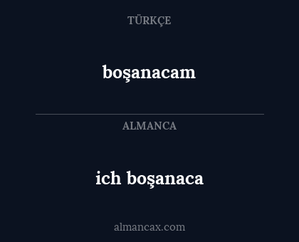 boşanacam - ich boşanaca