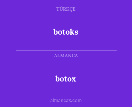 botoks - botox