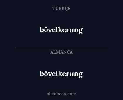 bövelkerung - bövelkerung